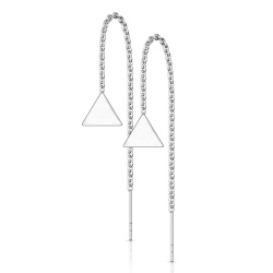 Сережки протяжки із сталі Spikes Трикутник SE3587
