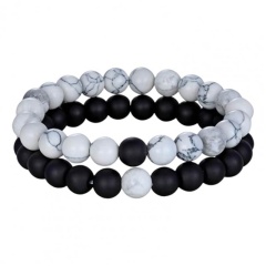 Браслеты из натурального мрамора и шунгит 2 шт lan-2881