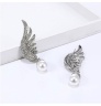 Серьги с камнями Крылья Shell pearl