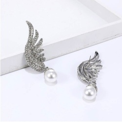 Сережки з камінням Крила Shell pearl