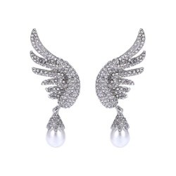 Сережки з камінням Крила Shell pearl