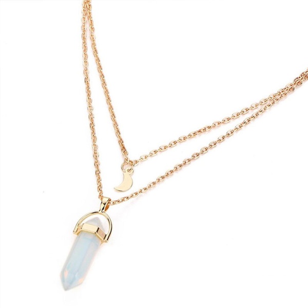 Цепочка с кулонами Кристалл и месяц