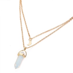 Цепочка с кулонами Кристалл и месяц