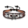 Кожаный браслет с пиратским черепом