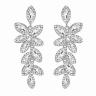 Серьги с кристаллами листочки lan-3396