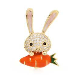 Брошка Зайчик з морквою