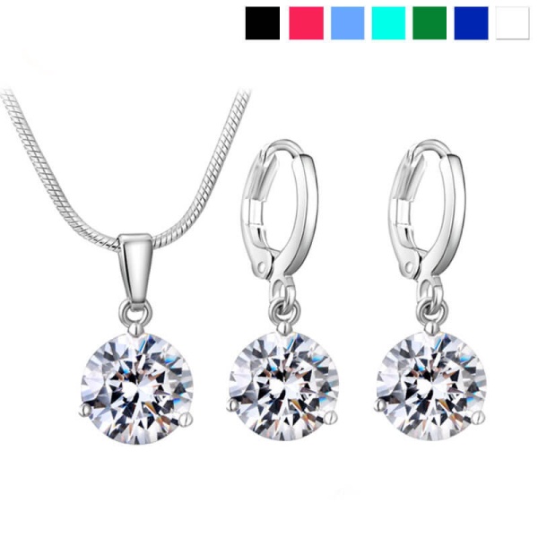 Набор украшений: кулон и серьги Циркон