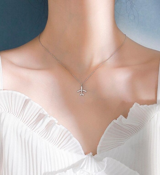 Кулон Літак з кристалами