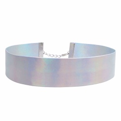 Кожаный чокер Голографический стиль lan-494