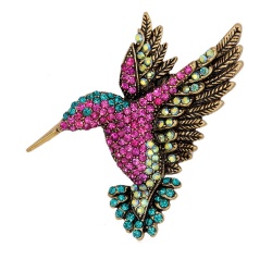 Брошь Колибри с кристаллами сваровски
