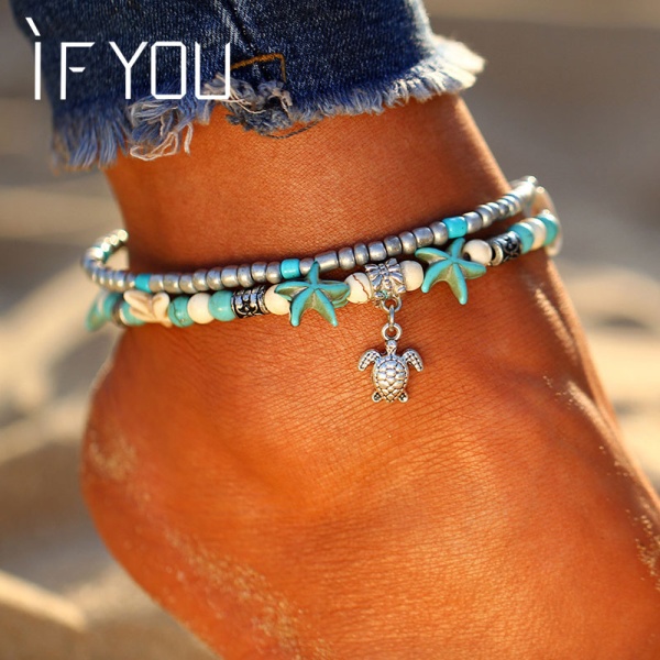 Браслет на ногу Морской