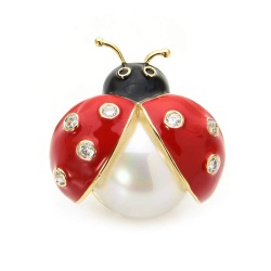 Брошь Божья Коровка