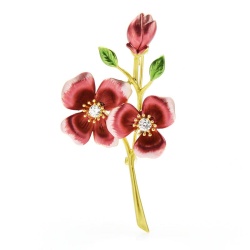 Брошка гілочка квітів