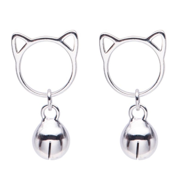 Серьги гвоздики котик минимализм