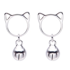 Серьги гвоздики котик минимализм