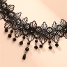 Колье чокер цветочное кружево с подвесками lan-3084