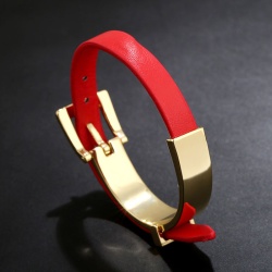 Кожаный браслет Red lady