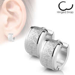 Серьги кольца из стали Spikes рифленые