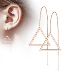 Сережки протяжки із сталі Spikes Трикутник SE3650