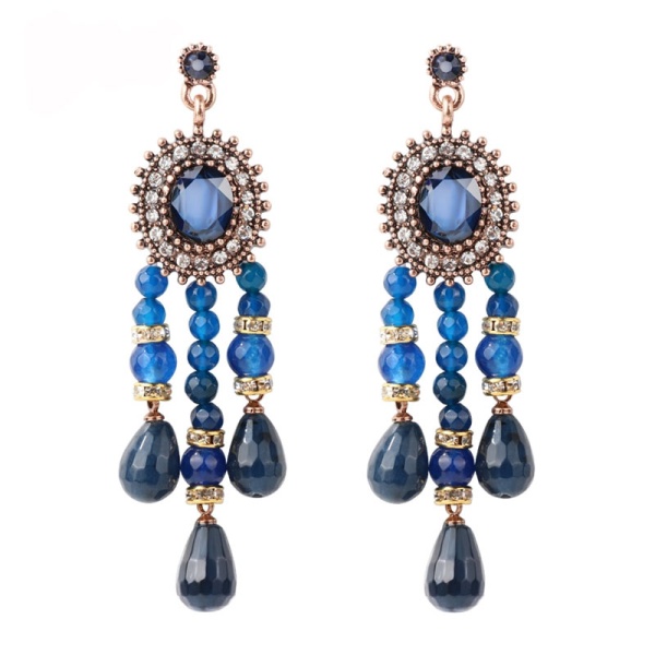 Серьги с камнями в турецком стиле lan-3539