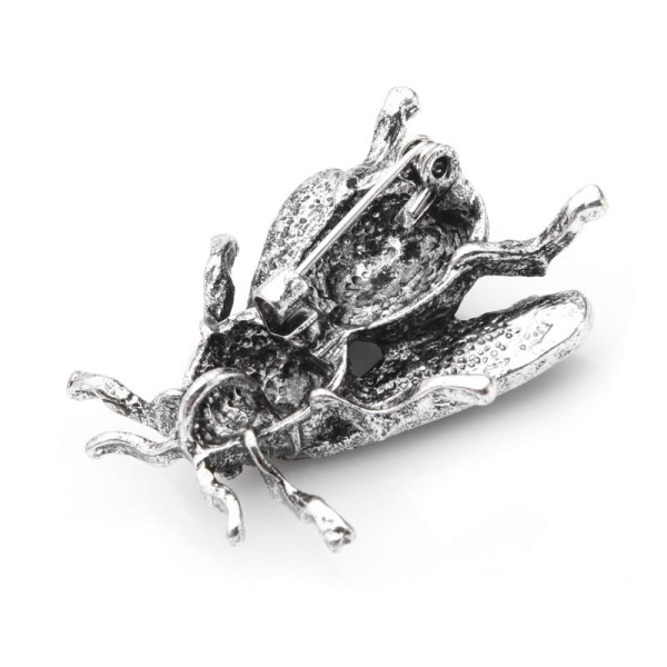 Брошь муха крылья из ракушки