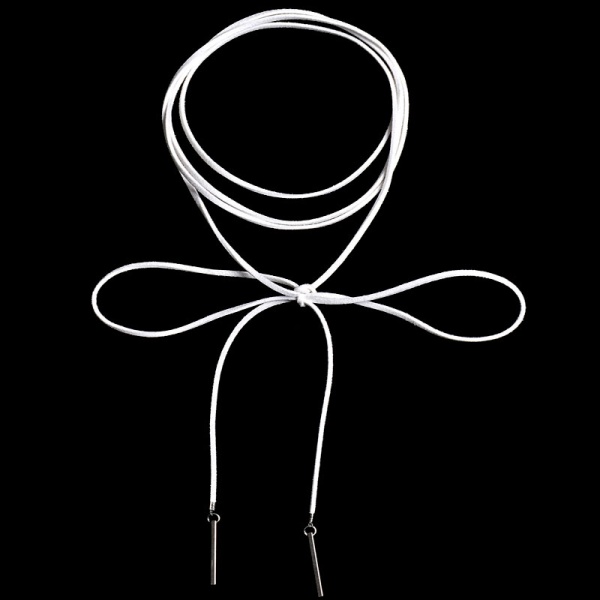 Набір чокерів на шию білого кольору 10 штук lan-497