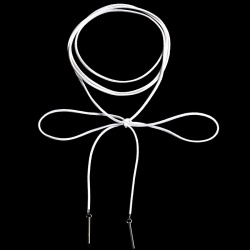 Набор чокеров на шею белого цвета 10 штук lan-497