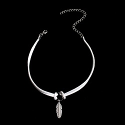 Набор чокеров на шею белого цвета 10 штук lan-497