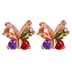Сережки гвоздики Метелик Colorful Butterfly