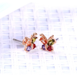 Сережки гвоздики Метелик Colorful Butterfly