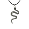 Кулон Змія на чорному шнурку