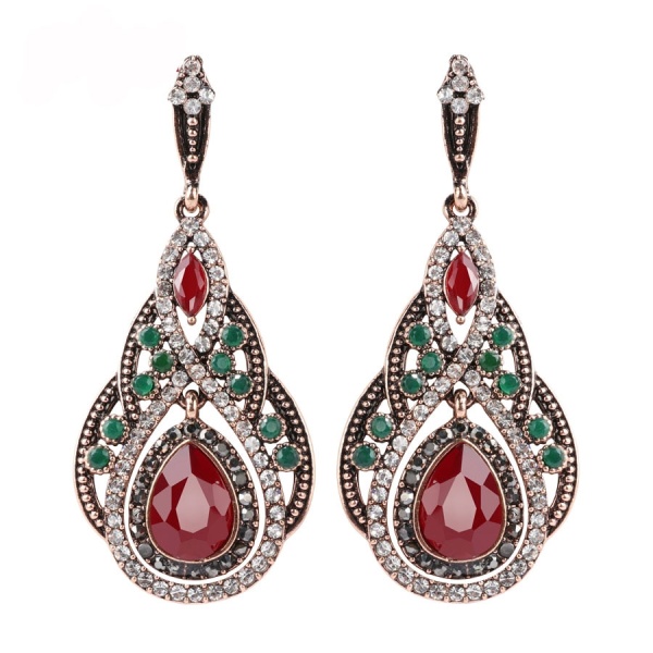 Сережки з камінням у турецькому стилі lan-3540