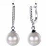 Сережки підвіски срібні Перлина