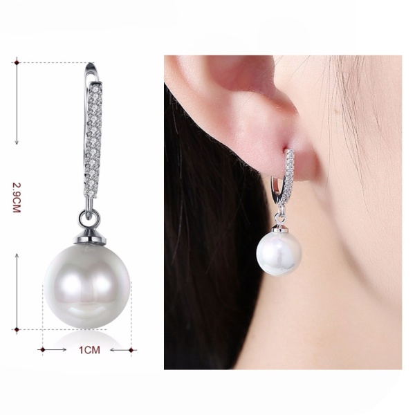 Сережки підвіски срібні Перлина