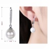 Сережки підвіски срібні Перлина