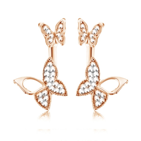 Серьги гвоздики Бабочка