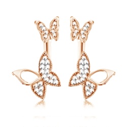 Серьги гвоздики Бабочка