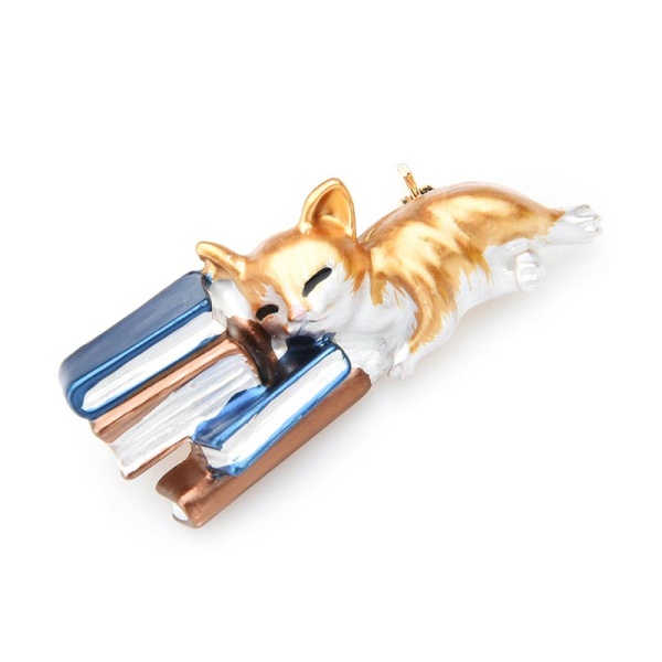 Брошь ученый Кот