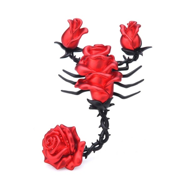 Брошь Элит скорпион Роза