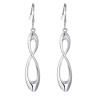 Серьги подвески Бесконечность посеребренные