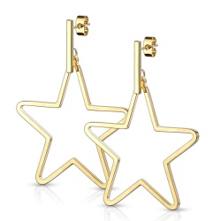 Серьги подвески из стали Spikes Звезда SE3790