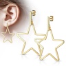 Серьги подвески из стали Spikes Звезда SE3790