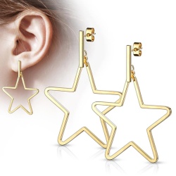 Серьги подвески из стали Spikes Звезда SE3790