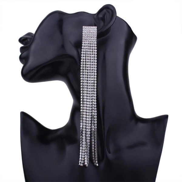 Довгі сережки висячі з кристалами