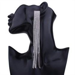 Довгі сережки висячі з кристалами