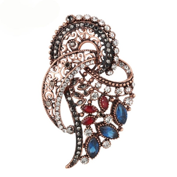 Брошка в турецькому стилі з камінням lan-3543