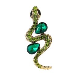 Брошь Змея два кристалла lan-3090
