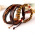Набір шкіряних браслетів lan – 145 коричневого кольору