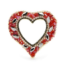 Брошка кришталеве Серце