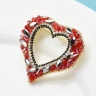 Брошь кристальное Сердце